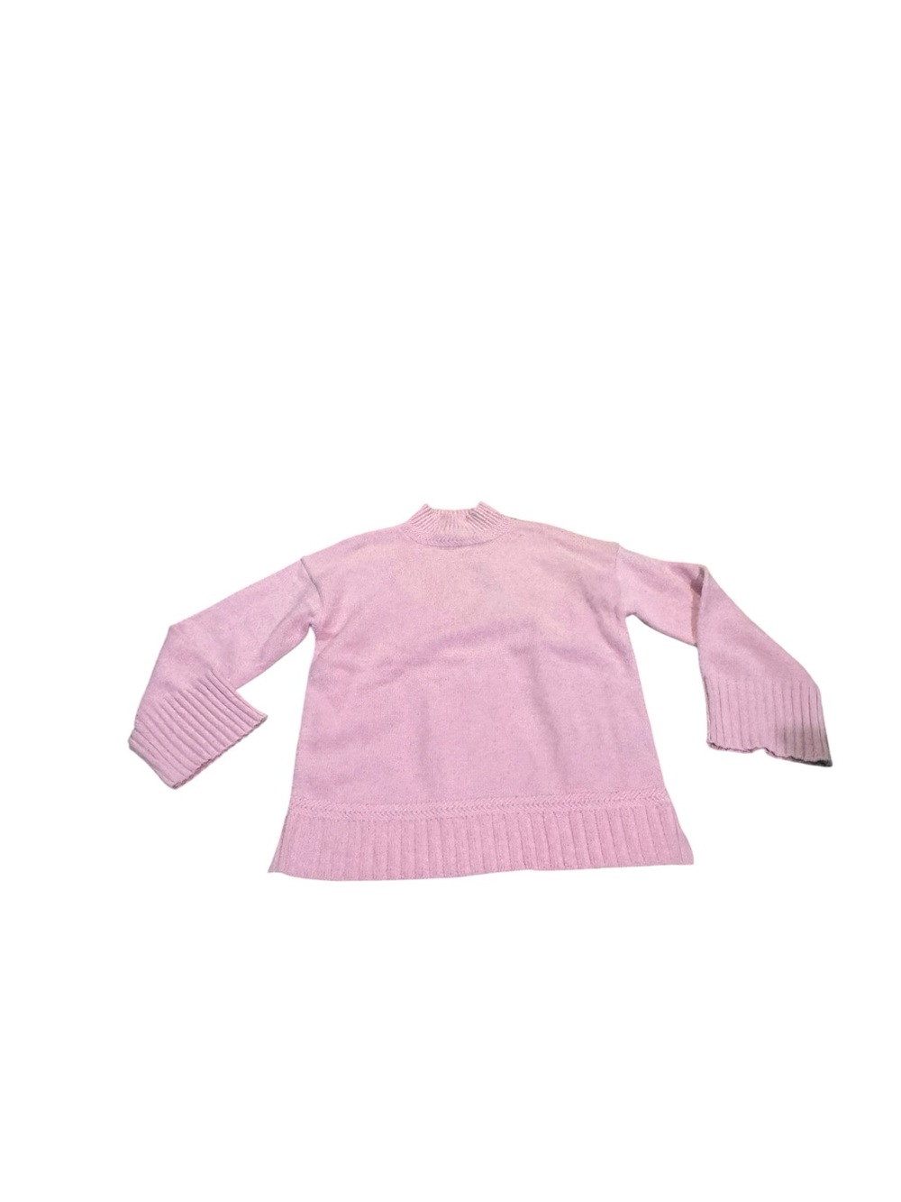 NWT Tahari Pink Women’s Crewneck Rib-Trim Sweater XS